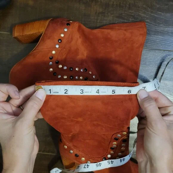 NEW Free People Dakota Boots Womens 9 Suede Slouch Boho Chic Hippie Western - Picture 10 of 10